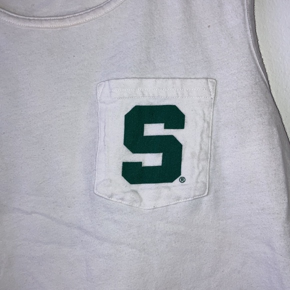 PINK Spartan Nation Michigan State Tank Top Green - Picture 3 of 3